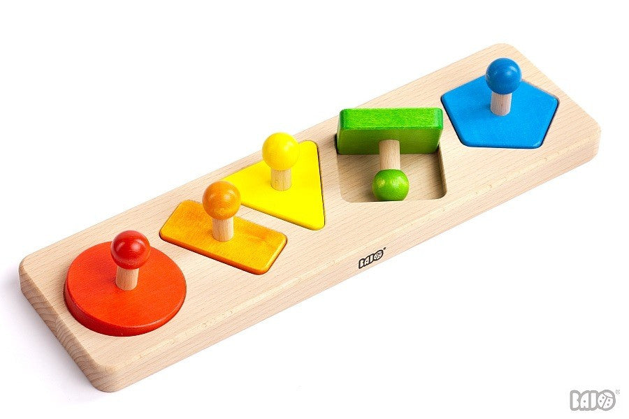 Steckspiel 5 Formen mit Griff