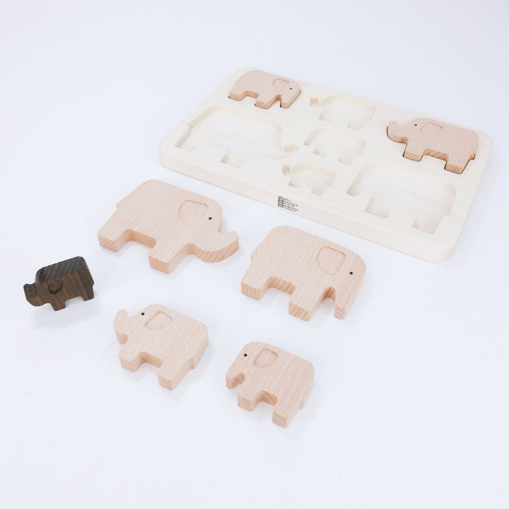 Słonie sorter na desce - 8 figurek