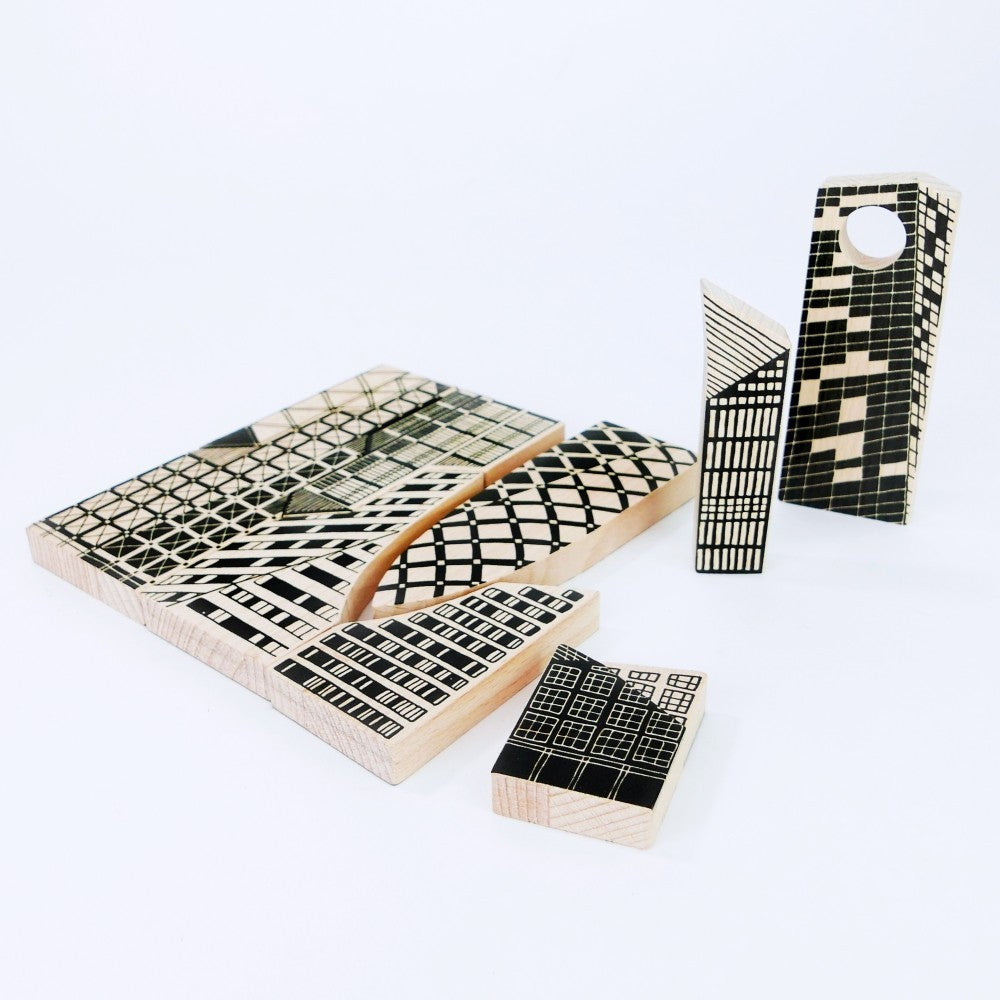 Double-sided puzzle city