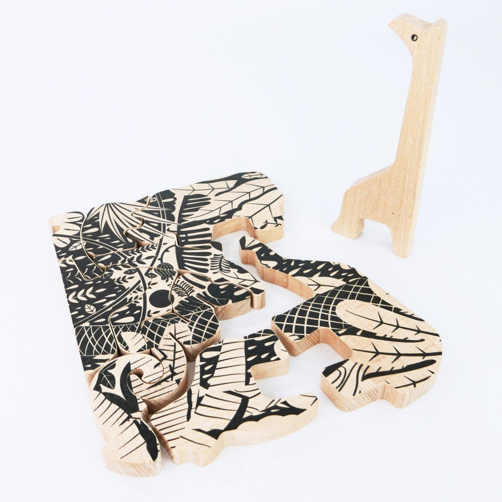 Dwustronne puzzle dżungla