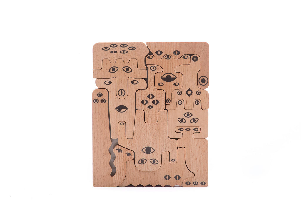 Freundliche Monster doppelseitiges Puzzle