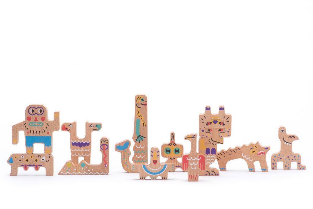 Freundliche Monster doppelseitiges Puzzle
