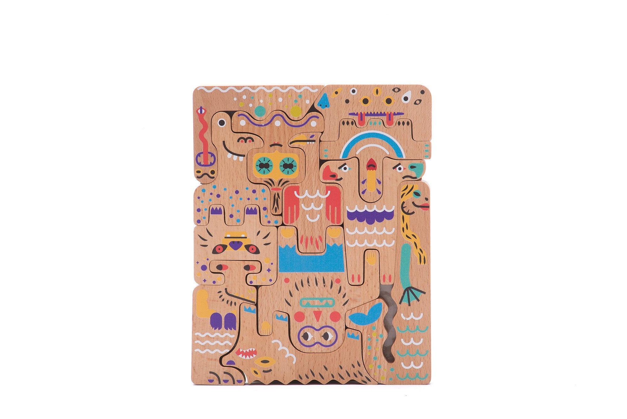 Freundliche Monster doppelseitiges Puzzle