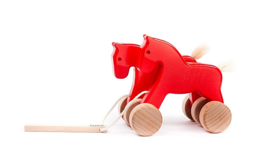 Podwójne drewniane konie (skaczące)