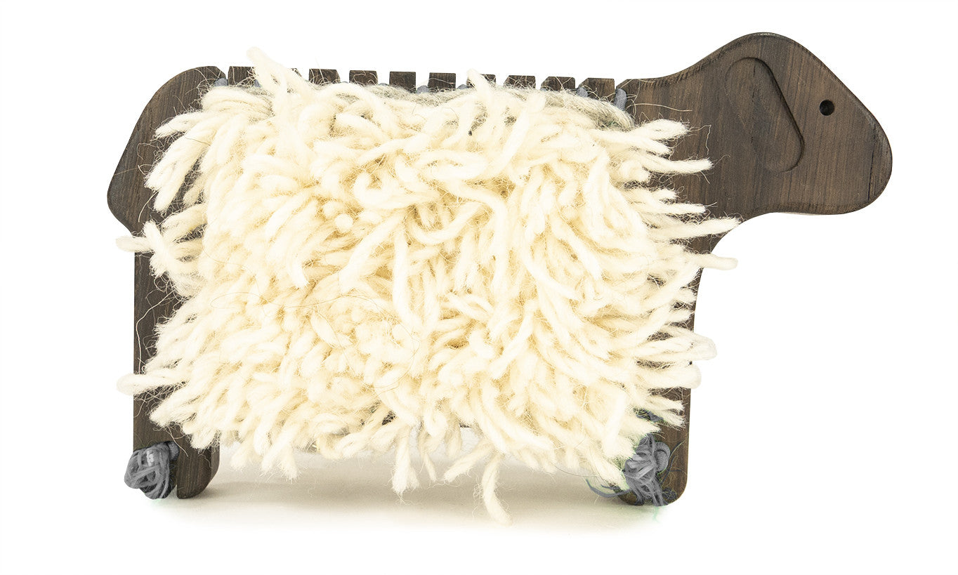 Wooden loom - weaving sheep