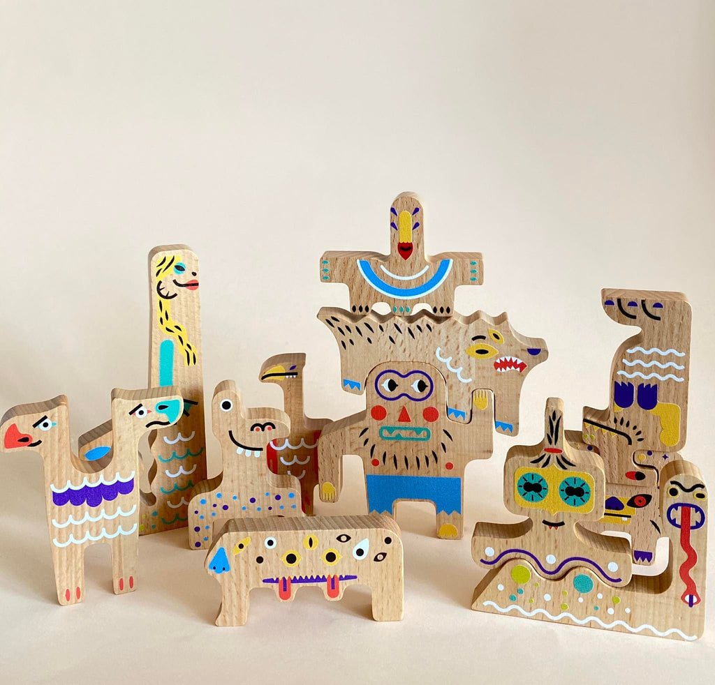 Freundliche Monster doppelseitiges Puzzle