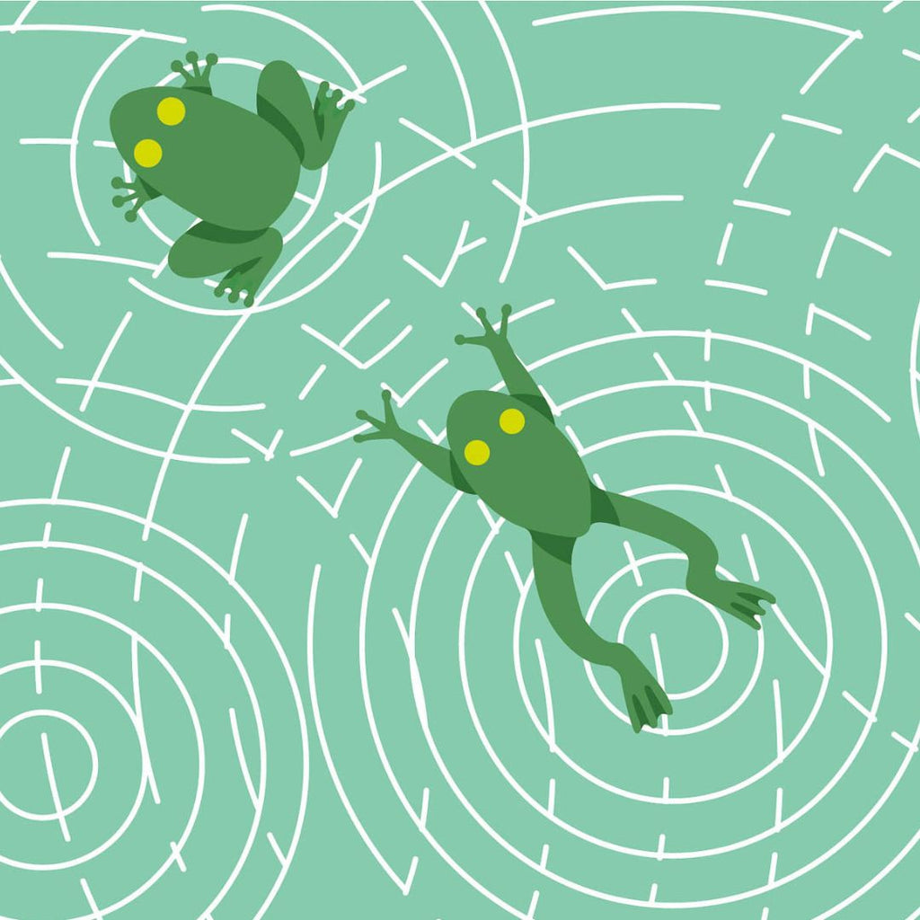 Double-sided puzzle airplanes and frogs