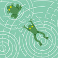 Double-sided puzzle airplanes and frogs