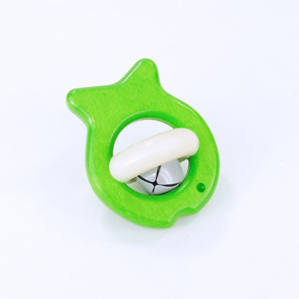 Wooden fish - rattle with a bell