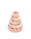 Magnetic wooden pyramid