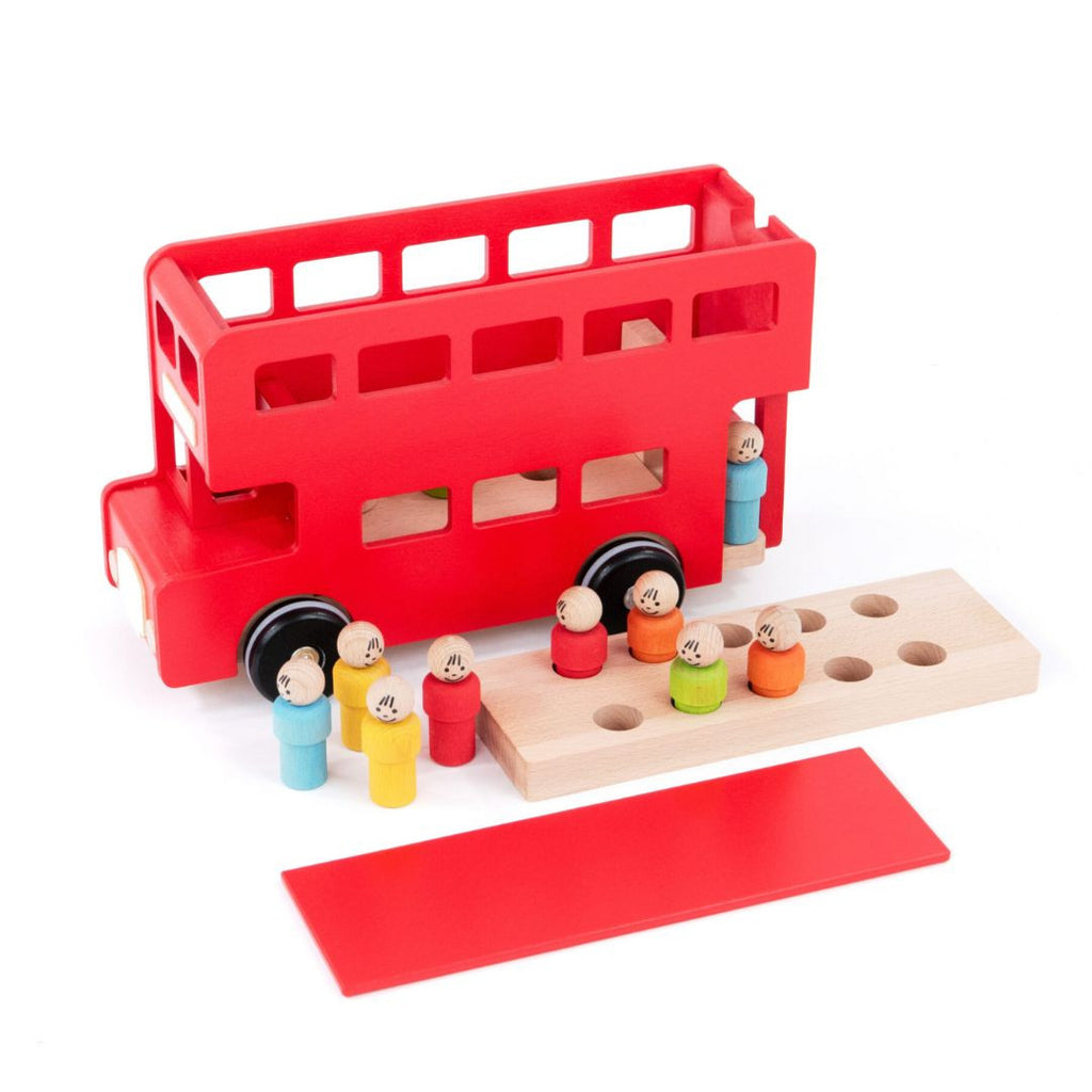London bus - piętrowe auto z pasażerami