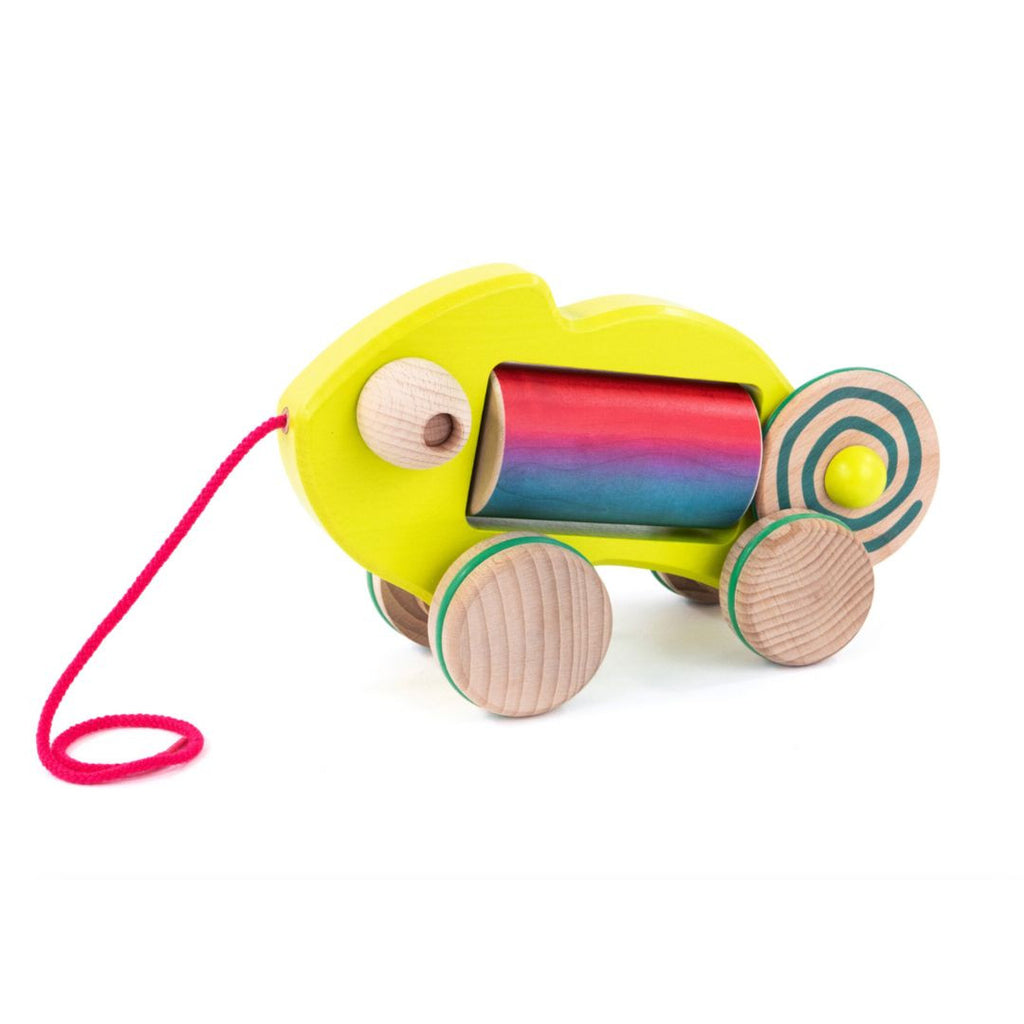 Chameleon on a string - rotating belly