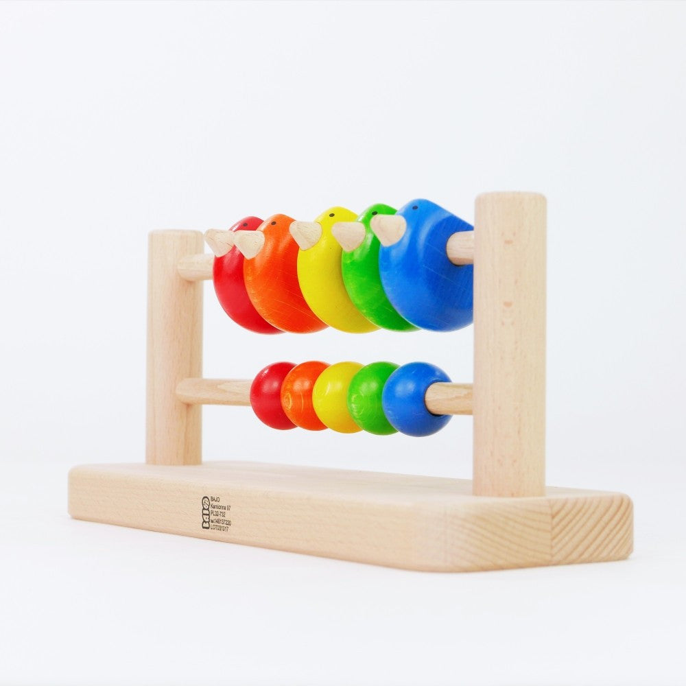 Holz-Abakus Spatzen - 10 Teile