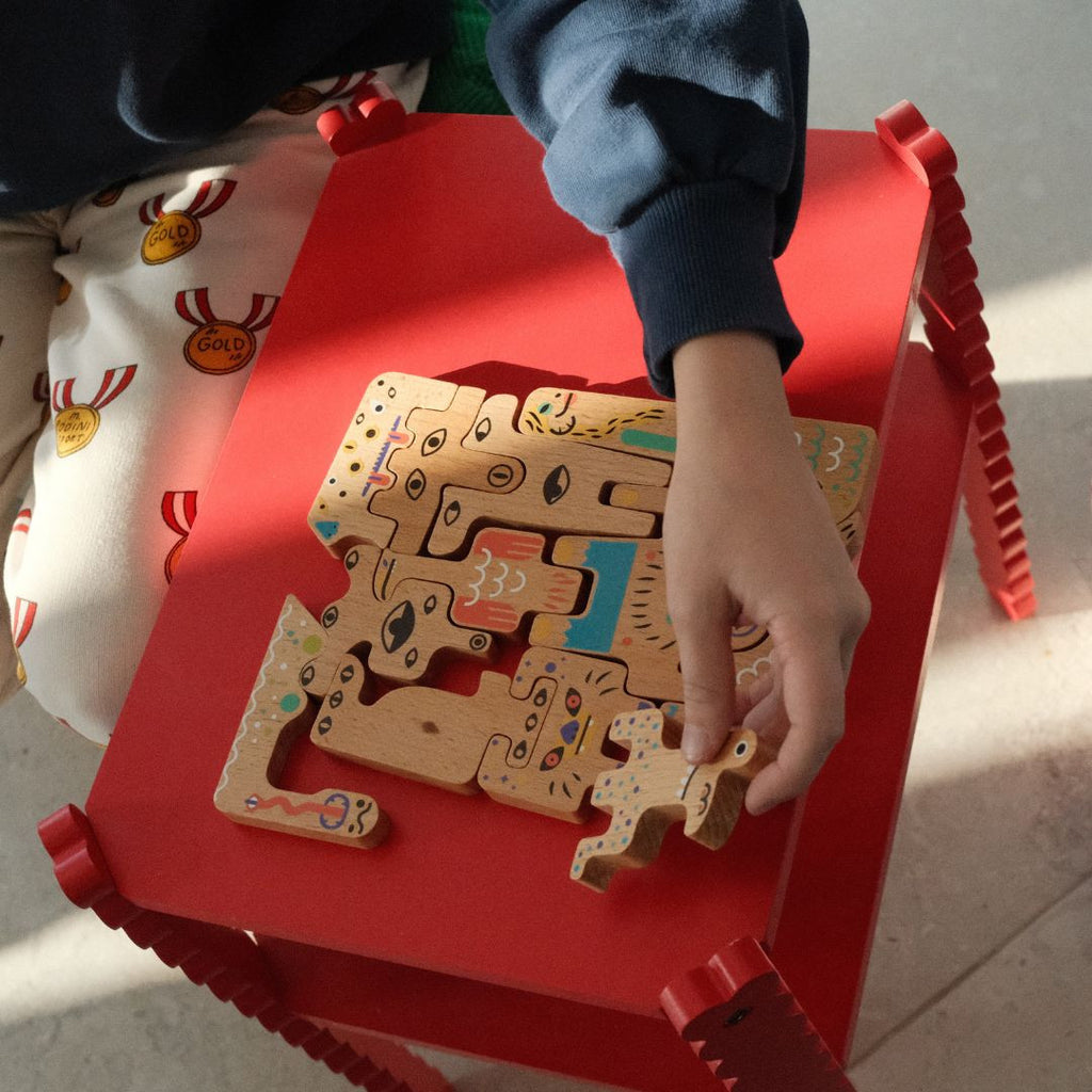 Freundliche Monster doppelseitiges Puzzle