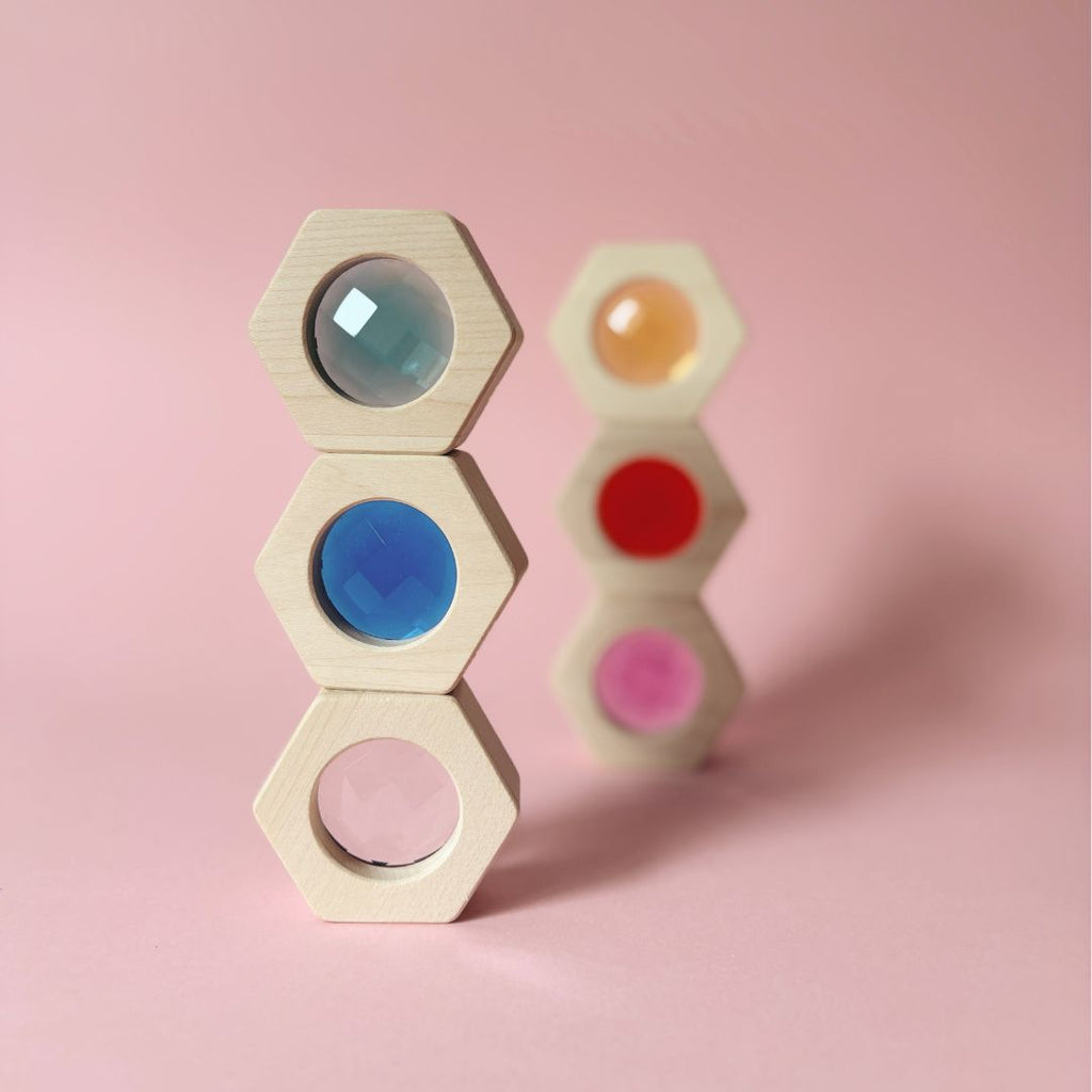 Kaleidoskop mit Holzgehäuse