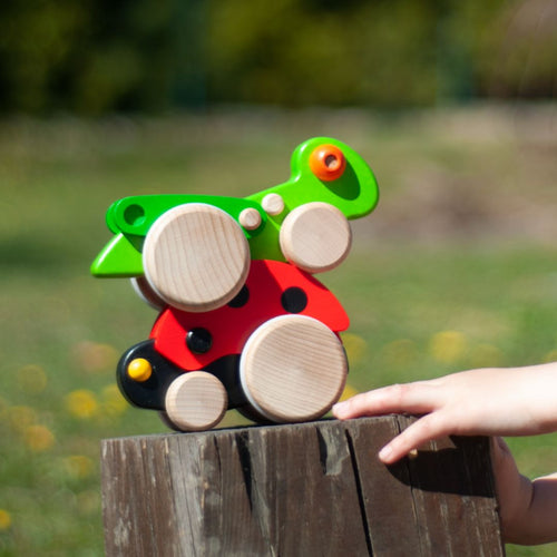 XXL wooden cicada - movable wings