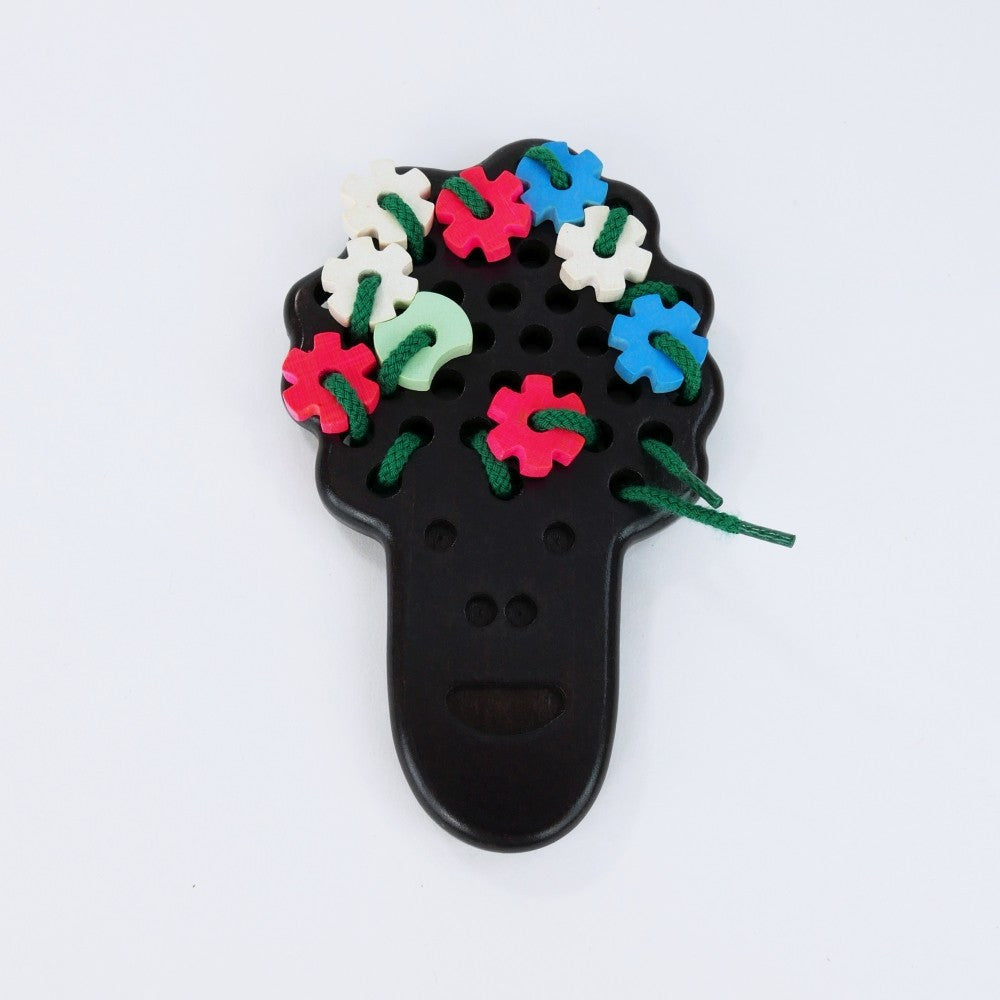 Fancy hairstyles with beads and strings